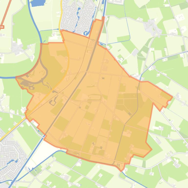 Kaart van de buurt Verspreide huizen Loozen.