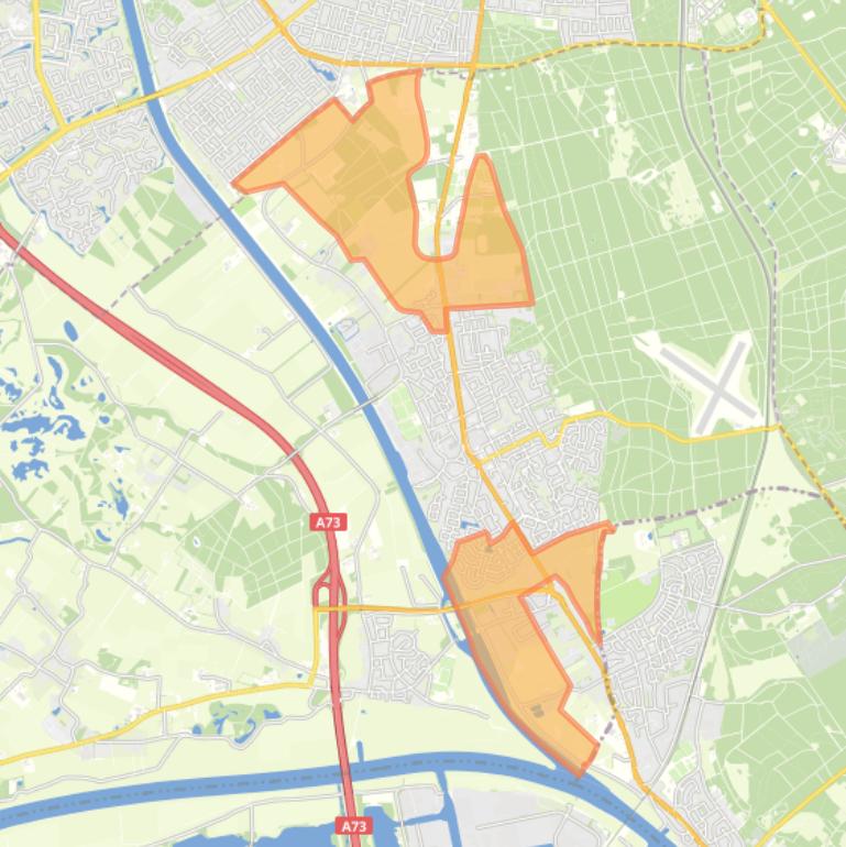 Kaart van de buurt Verspreide huizen Malden.