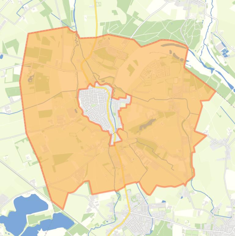 Kaart van de buurt Verspreide huizen Meerlo.