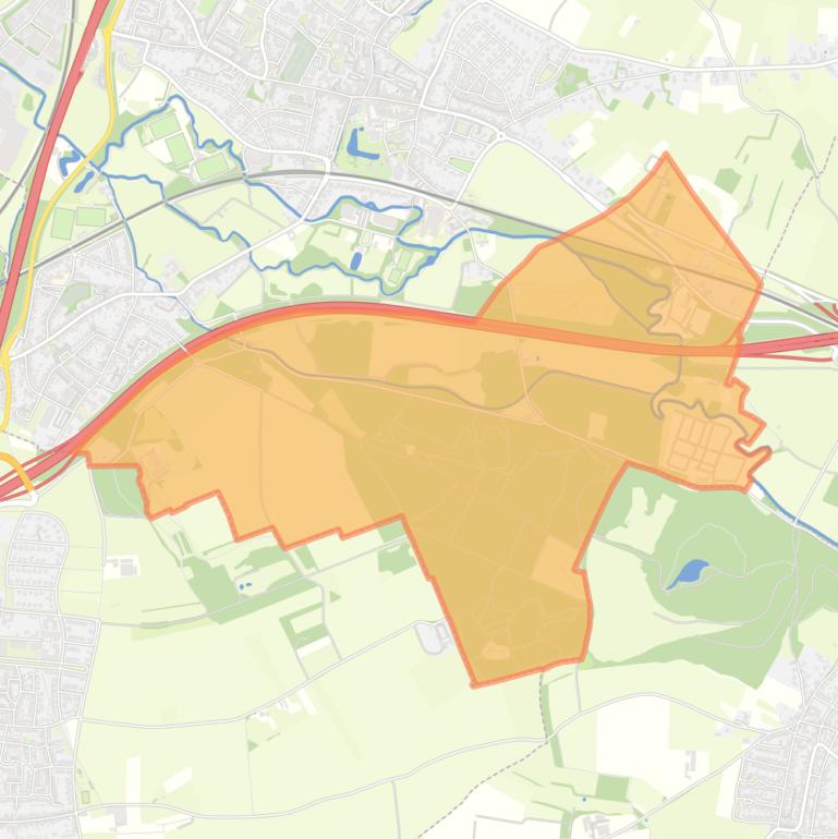 Kaart van de buurt Verspreide huizen.