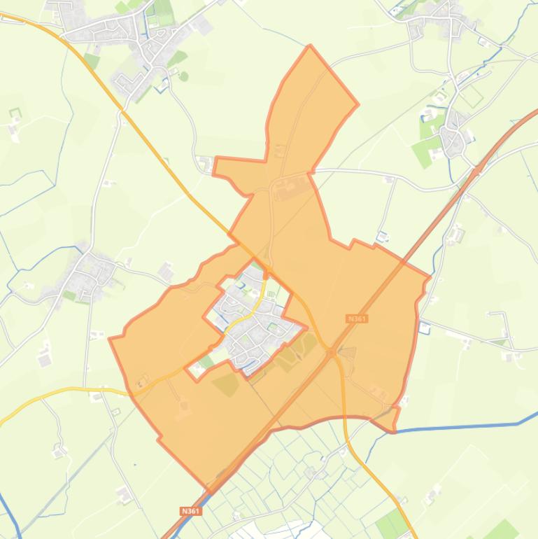 Kaart van de buurt Verspreide huizen Metslawier.