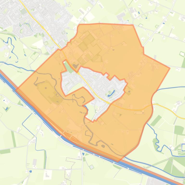 Kaart van de buurt Verspreide huizen Middelrode.