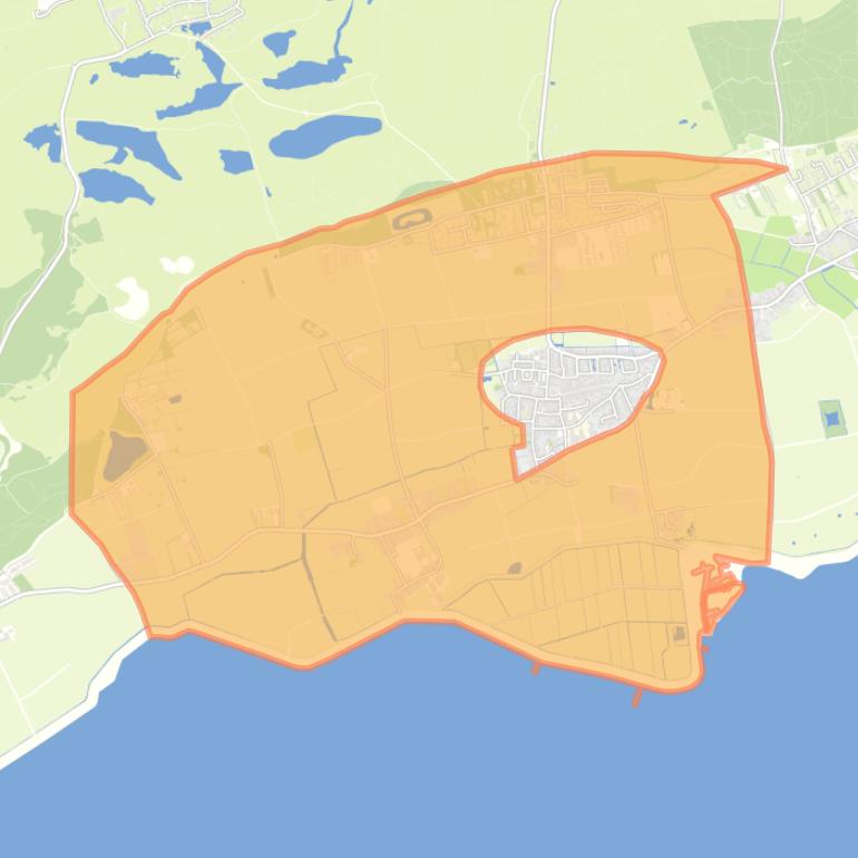 Kaart van de buurt Verspreide huizen Midsland-Zuid.