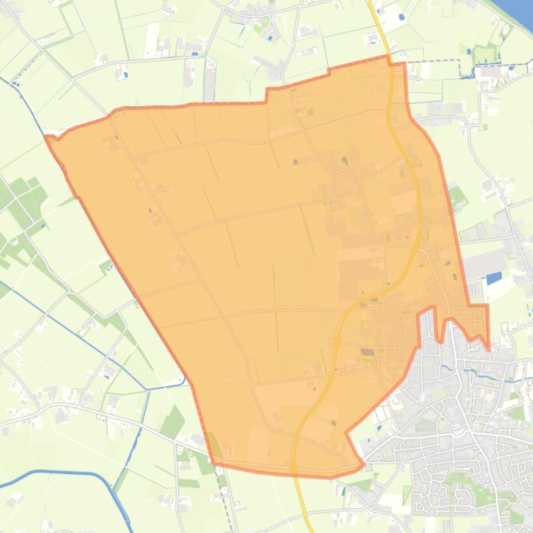 Kaart van de buurt Verspreide huizen Molenwijk Elzen en Neerbroek.