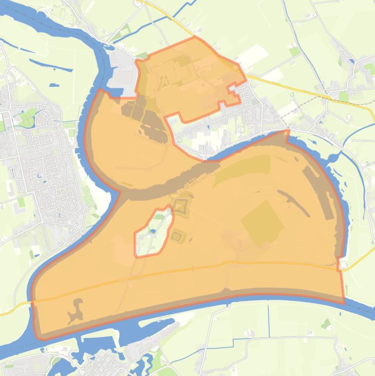 Kaart van de buurt Verspreide huizen Nederhemert.