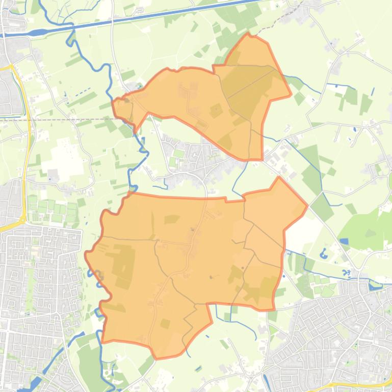 Kaart van de buurt Verspreide huizen Nederwetten.