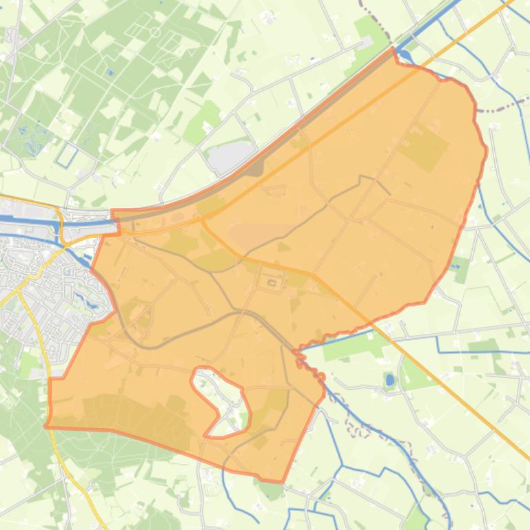 Kaart van de buurt Verspreide huizen Nettelhorst Langen en Zwiep.