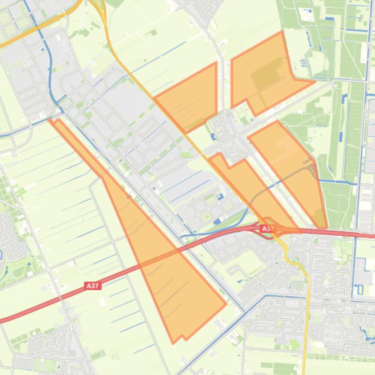 Kaart van de buurt Verspreide huizen Nieuw-Dordrecht.