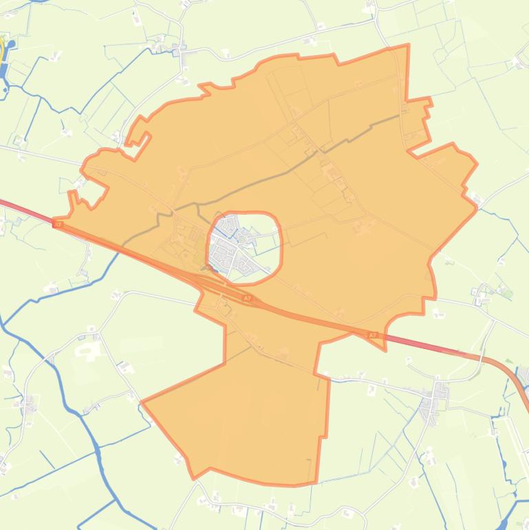 Kaart van de buurt Verspreide huizen Nijland.