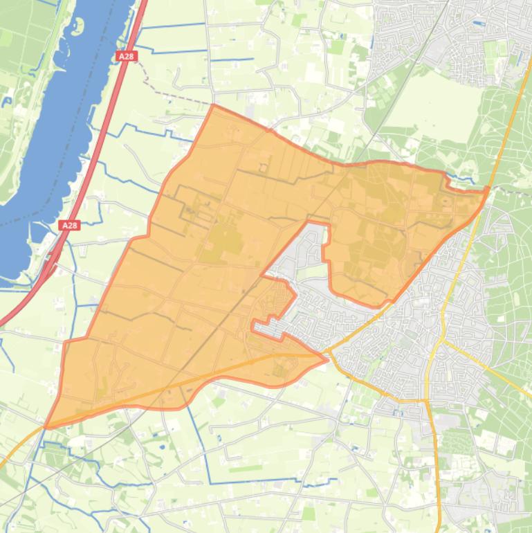 Kaart van de buurt Verspreide huizen Norden Bijsteren en Hoef.