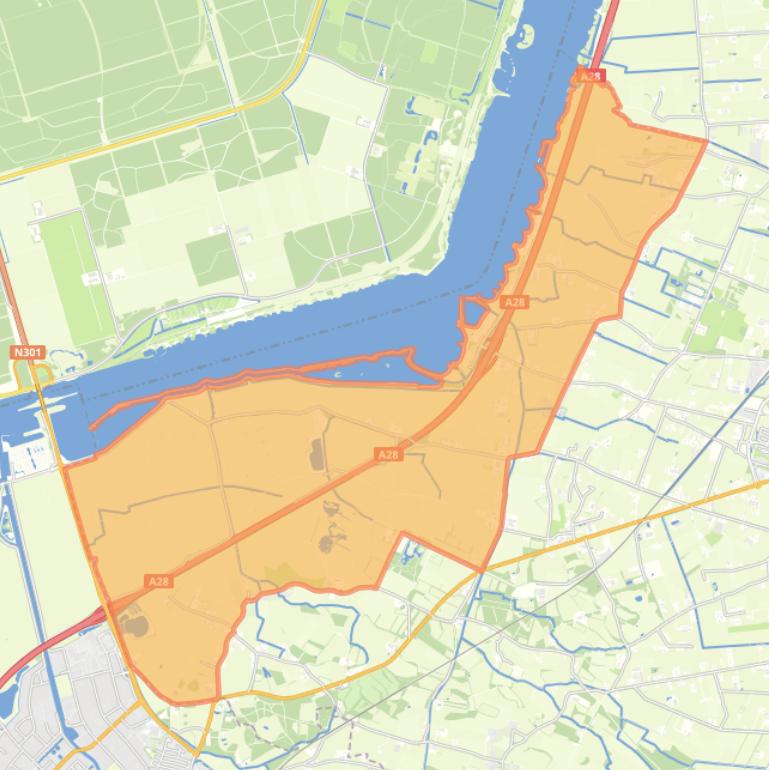 Kaart van de buurt Verspreide huizen Nulde.