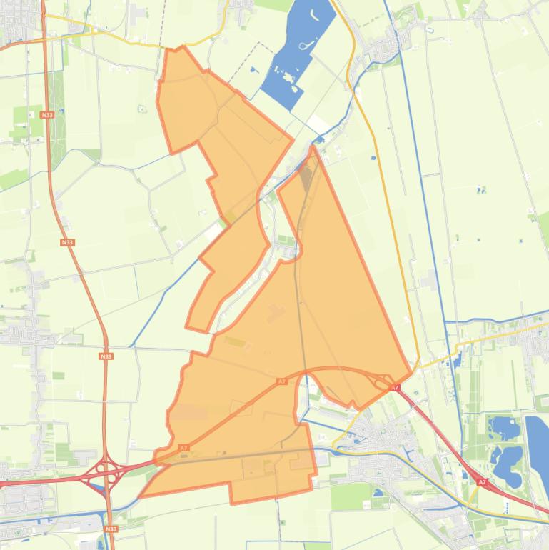 Kaart van de buurt Verspreide huizen.