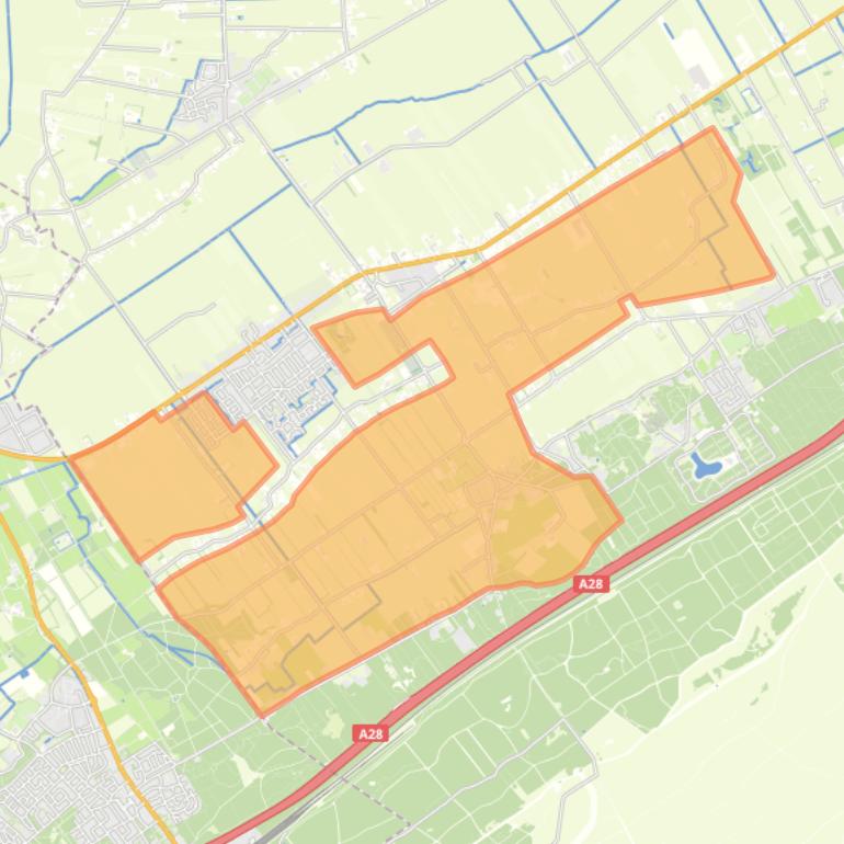 Kaart van de buurt Verspreide huizen Oldebroek.