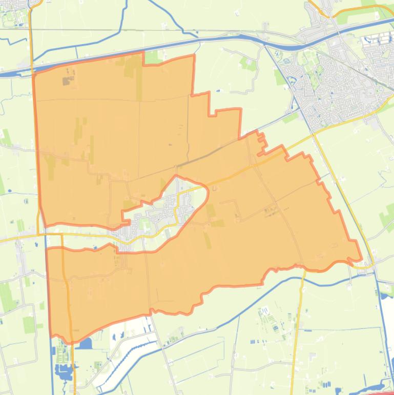 Kaart van de buurt Verspreide huizen Oldekerk.