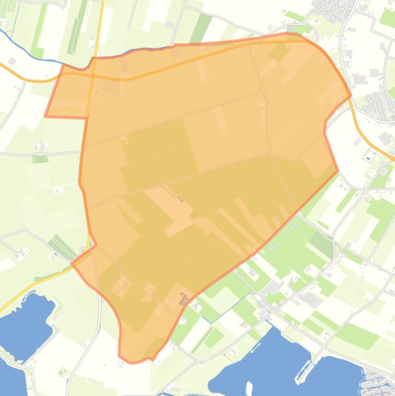 Kaart van de buurt Verspreide huizen Ommerenveld en Zwarte Paard.