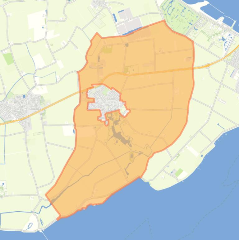 Kaart van de buurt Verspreide huizen Oosterland.