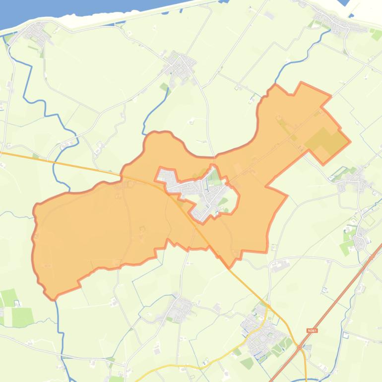 Kaart van de buurt Verspreide huizen Oosternijkerk.