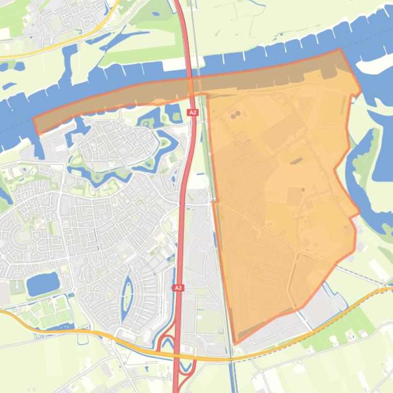 Kaart van de buurt Verspreide huizen Oostzijde.