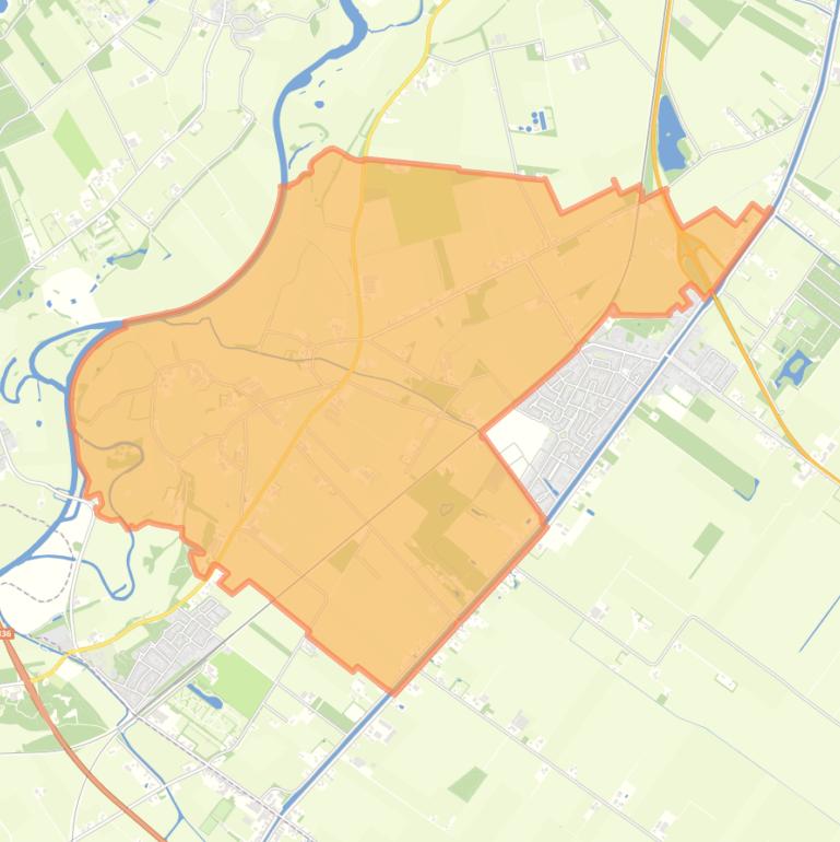 Kaart van de buurt Verspreide huizen Oud-Bergentheim.