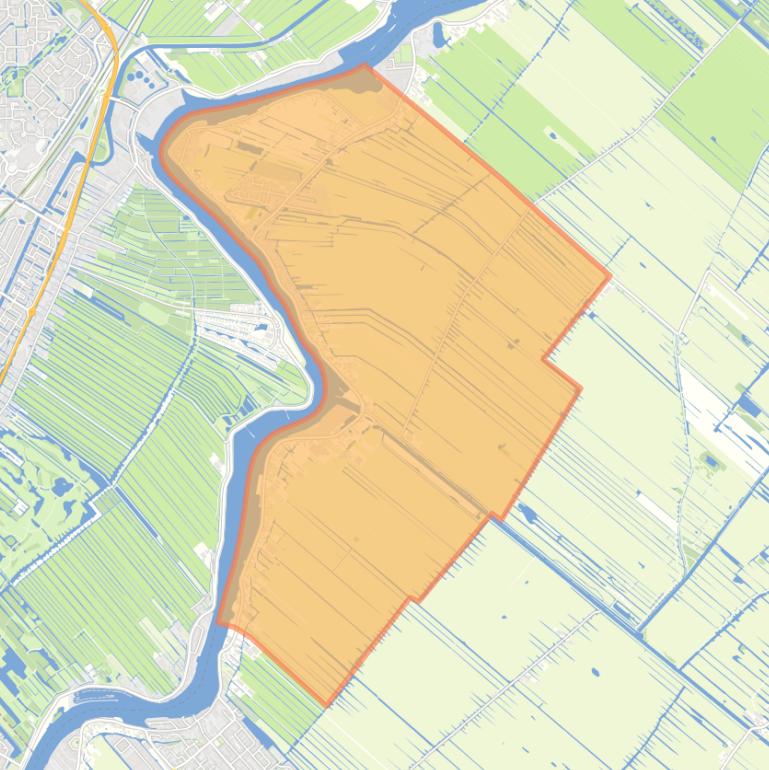 Kaart van de buurt Verspreide huizen Ouderkerk Noord.