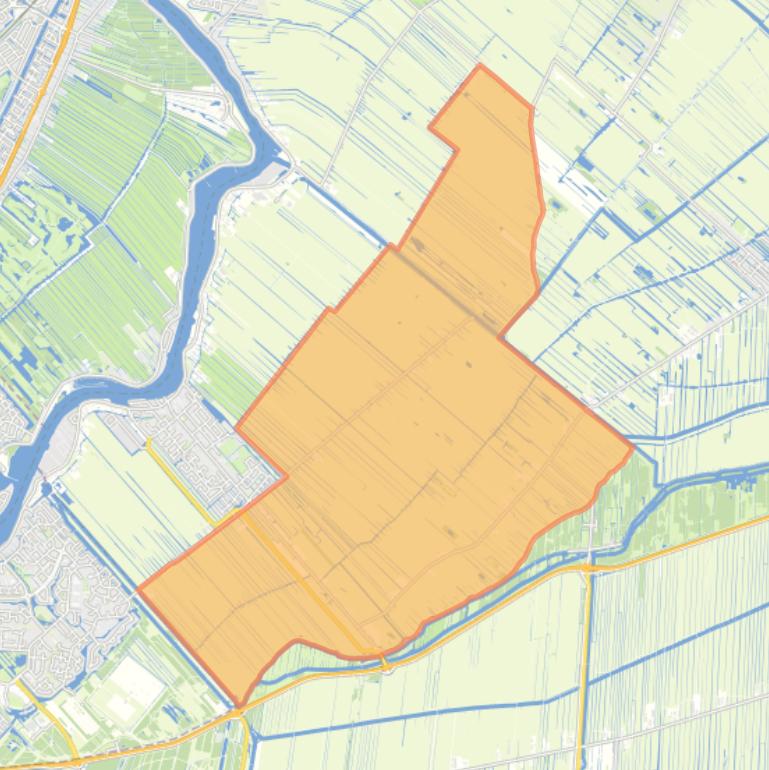 Kaart van de buurt Verspreide huizen Ouderkerk Oost.