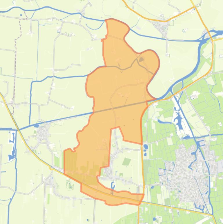 Kaart van de buurt Verspreide huizen Oudwoude.