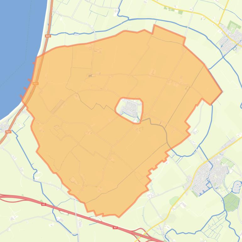 Kaart van de buurt Verspreide huizen Pingjum.