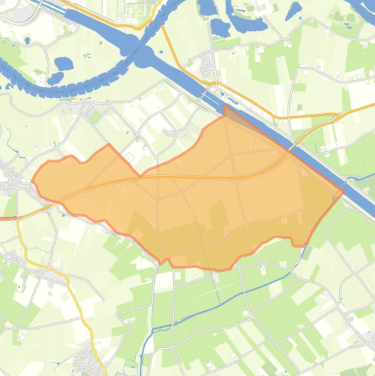 Kaart van de buurt Verspreide huizen poldergebied.