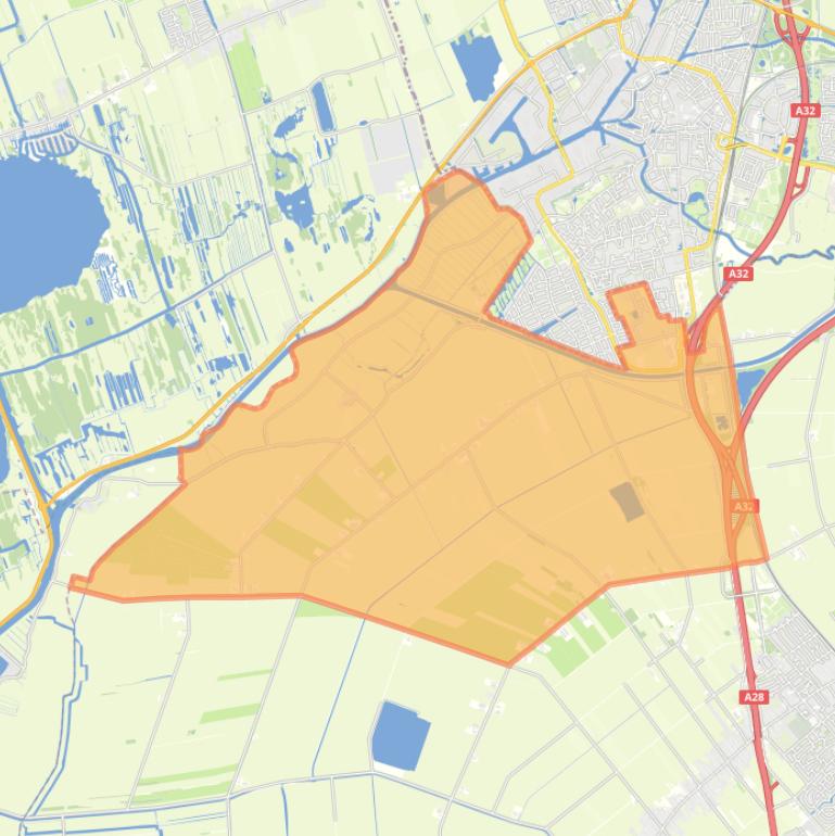 Kaart van de buurt Verspreide huizen Rechterensweg en omgeving.