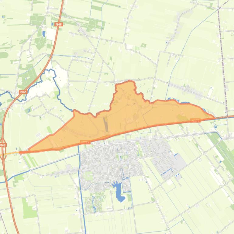 Kaart van de buurt Verspreide huizen Reestgebied.