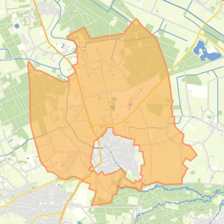 Kaart van de buurt Verspreide huizen Roggel.