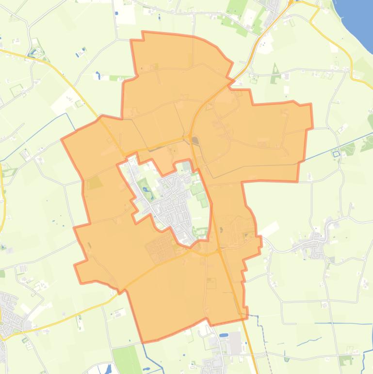 Kaart van de buurt Verspreide huizen Serooskerke.