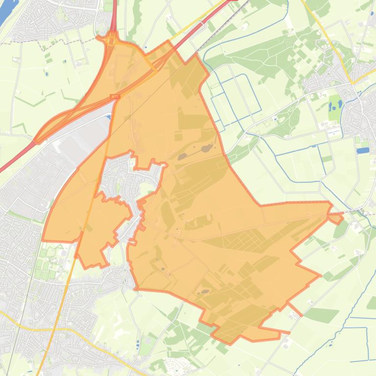 Kaart van de buurt Verspreide huizen Sint Joost.