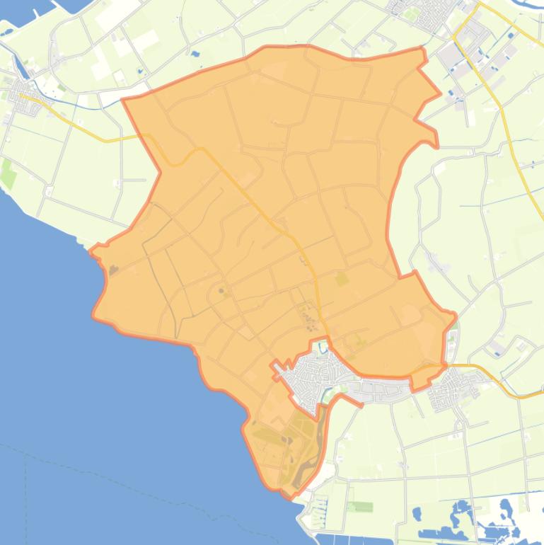 Kaart van de buurt Verspreide huizen Sint-Maartensdijk.