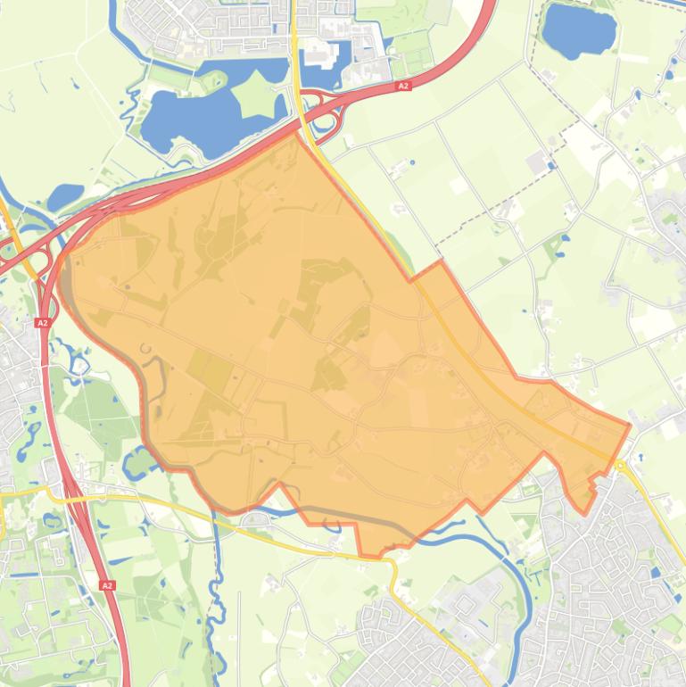 Kaart van de buurt Verspreide huizen Sint-Michielsgestelse polders.