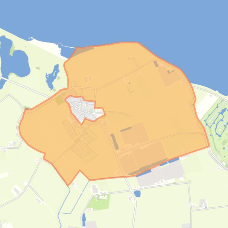 Kaart van de buurt Verspreide huizen Sirjansland.