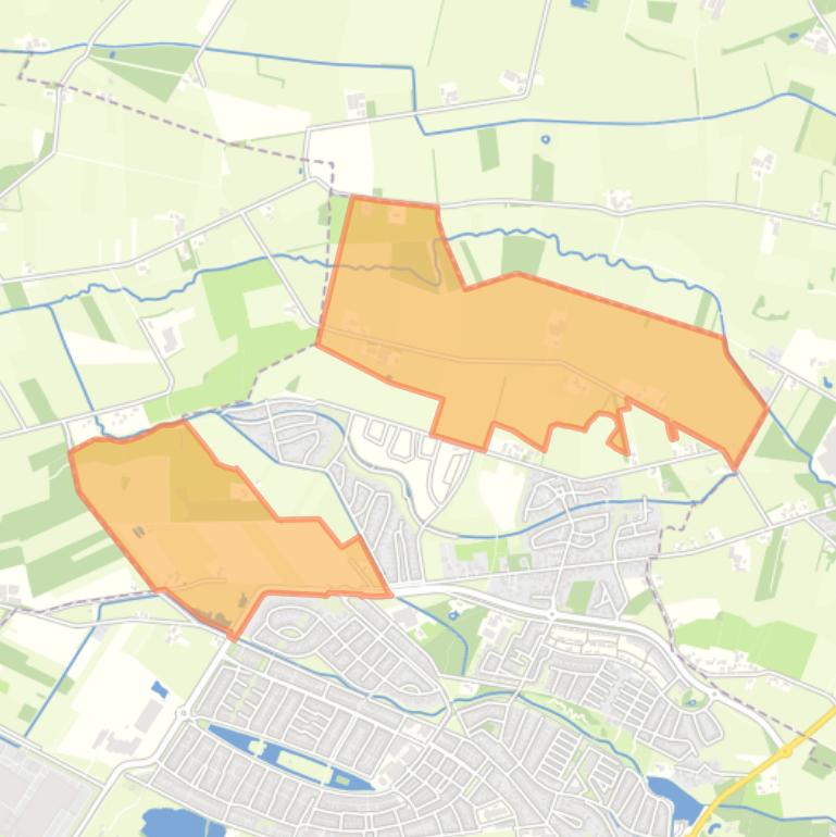 Kaart van de buurt Verspreide huizen Slangenbeek.