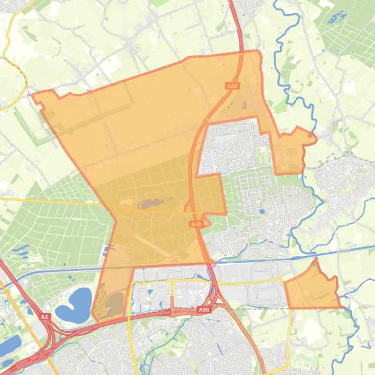 Kaart van de buurt Verspreide huizen Son.