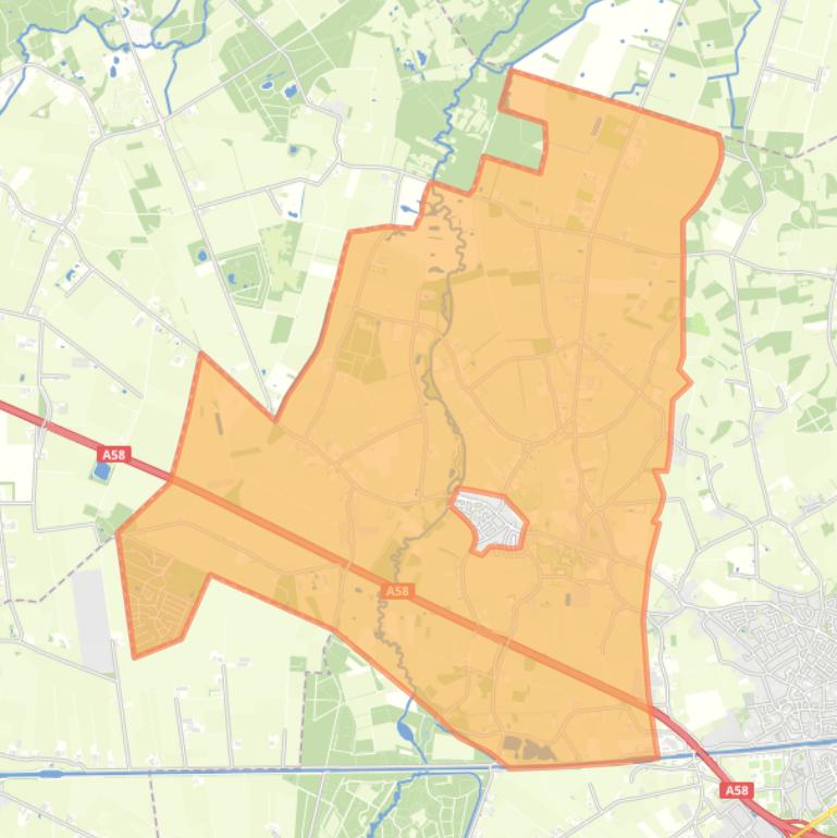 Kaart van de buurt Verspreide huizen Spoordonk.