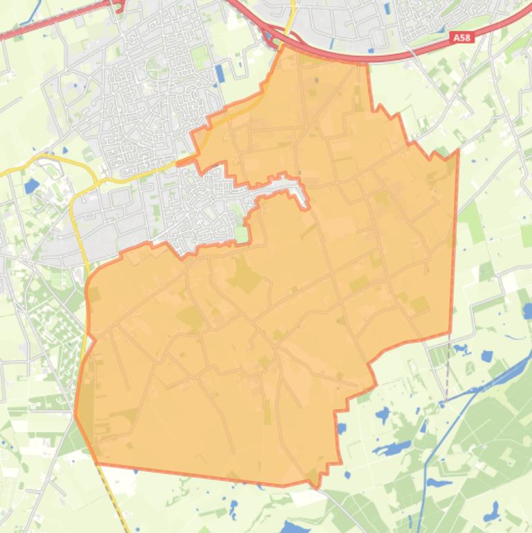 Kaart van de buurt Verspreide huizen Sprundel.