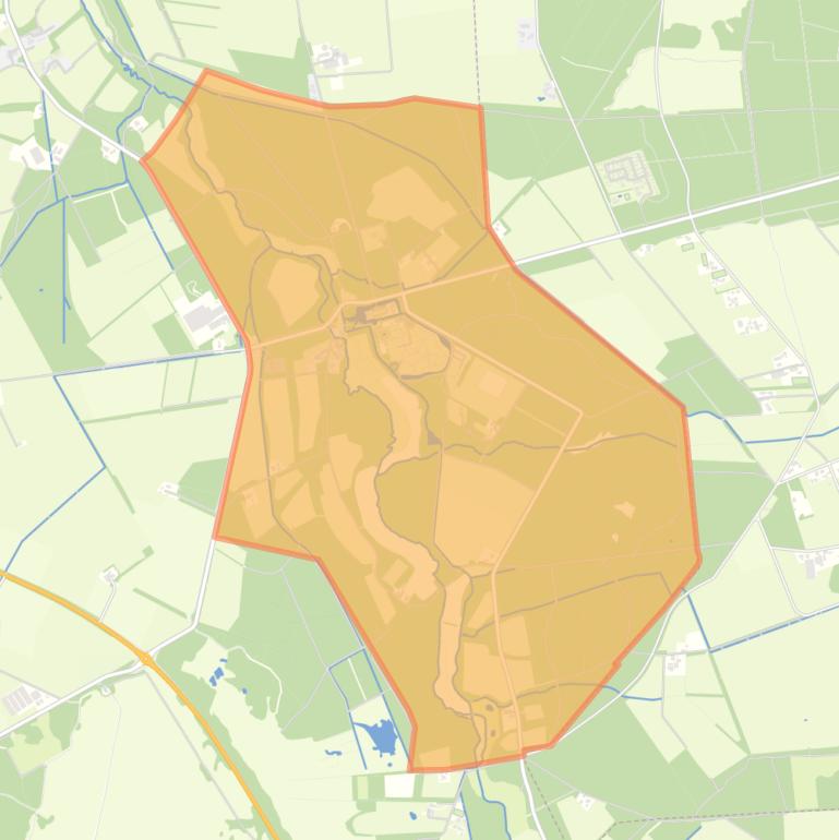 Kaart van de buurt Verspreide huizen Staverden.