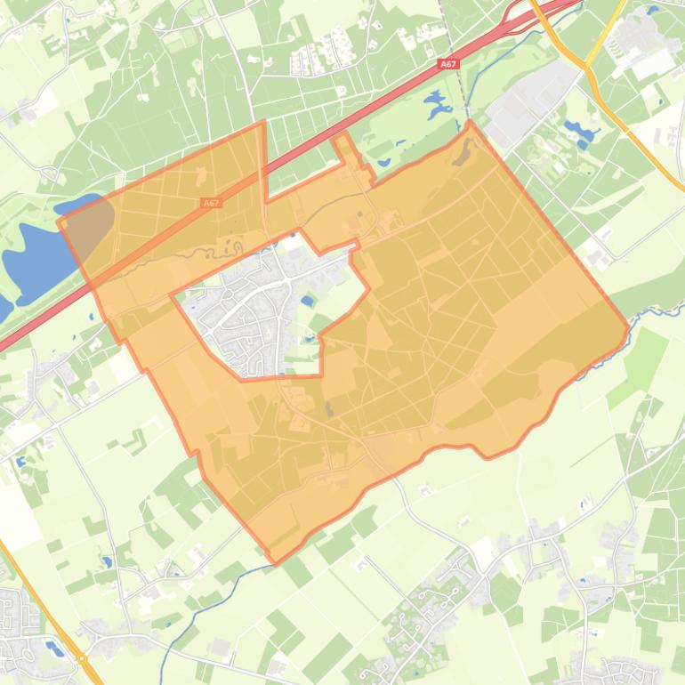 Kaart van de buurt Verspreide huizen Steensel.