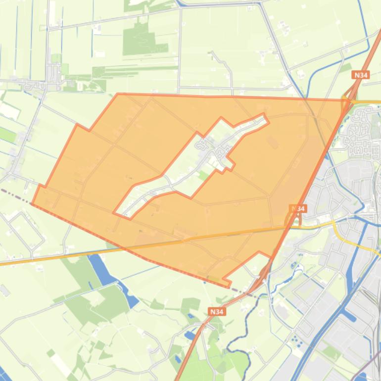 Kaart van de buurt Verspreide huizen Steenwijksmoer.