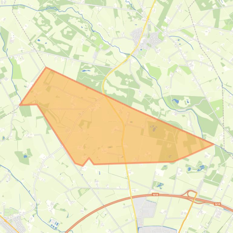 Kaart van de buurt Verspreide huizen Stepelo (gedeeltelijk).