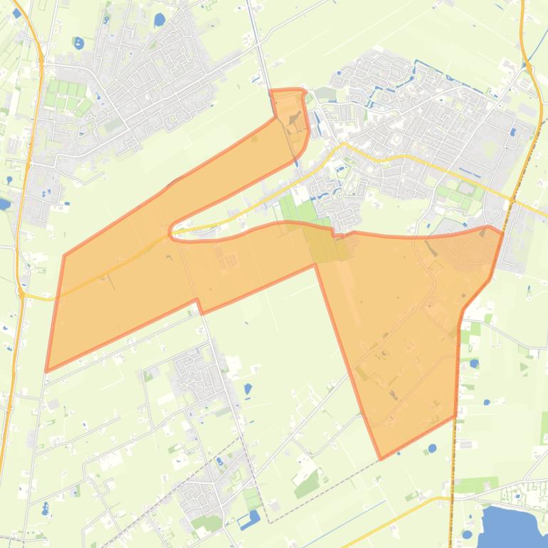 Kaart van de buurt Verspreide huizen Surhuisterveen.