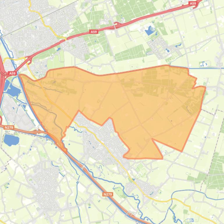 Kaart van de buurt Verspreide huizen ten noorden van Berlicum.