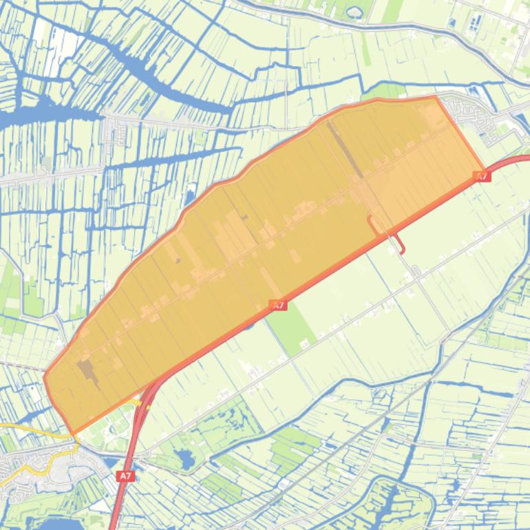 Kaart van de buurt Verspreide huizen ten noorden van De Middentocht.