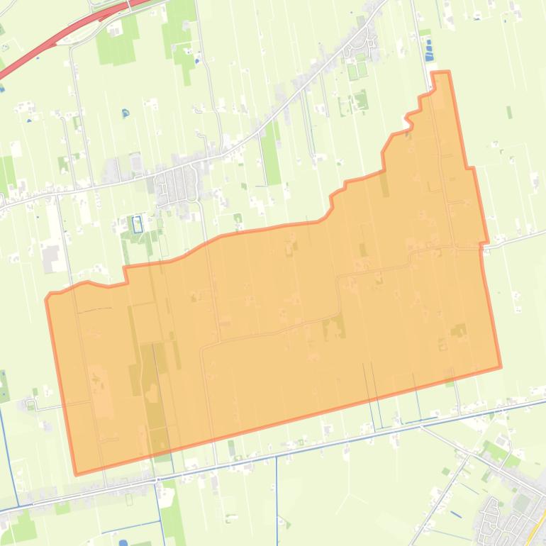 Kaart van de buurt Verspreide huizen ten noorden van Jonkersvaart.