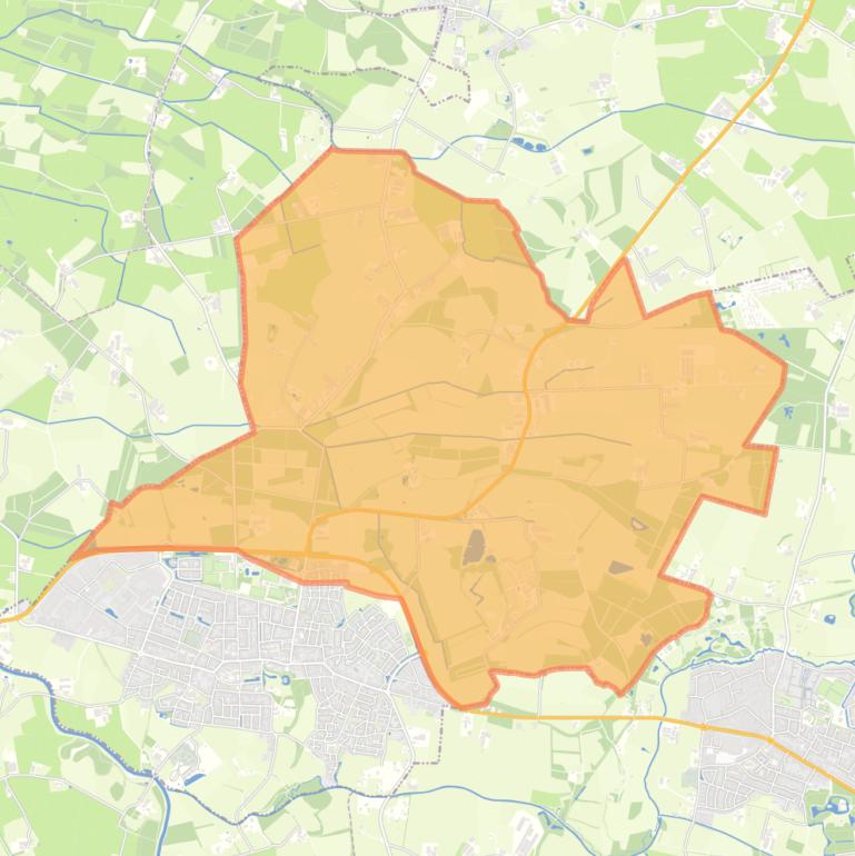 Kaart van de buurt Verspreide huizen ten noorden van Scherpenzeel.