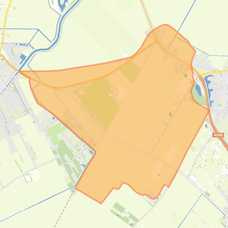 Kaart van de buurt Verspreide huizen ten westen van Blijham.